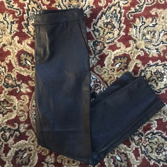 VINCE Coin Pocket Stretch Lambskin Leather Pants - Picture 4 of 8